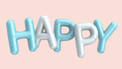 Poster - Balloon HAPPY phrase