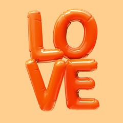 Canvas Print - Balloon LOVE phrase