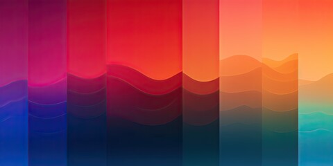 Wall Mural - Colorful gradient rainbow spectrum painting illustration. Smooth lines color palette background wallpaper.