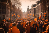 Fototapeta  - Koningsdag: A Time for Unity and National Pride in the Netherlands AI Generated