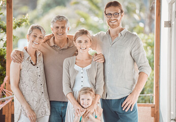 Poster - Enjoying some family time. Shot of a family spending time together at home.