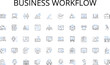 Business workflow line icons collection. Assessment, Evaluation, Measurement, Analysis, Verification, Examination, Review vector and linear illustration. Audit,Survey,Checkup outline Generative AI