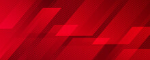 3D Red Geometric Abstract Background Overlap Layer On Dark Space With Diagonal Lines Decoration. Modern Graphic Design Element Striped Style For Banner, Flyer, Card, Brochure Cover, Or Landing Page