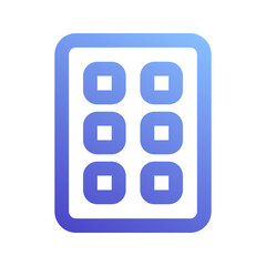 Wall Mural - ice tray gradient icon