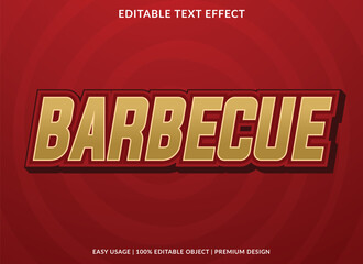 Poster - barbecue text effect template business logo and brand editable vector