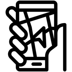 mobile black outline icon