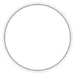 Realistic illustration of black and white circular frame with shadow on transparent background