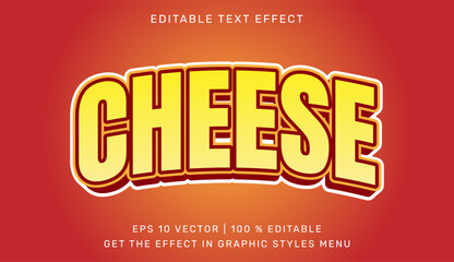Wall Mural - Cheese editable text effect template