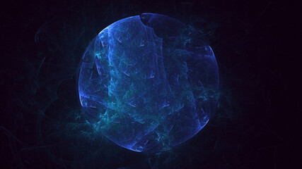 3D rendering abstract multicolor technology fractal light background