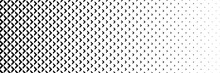 Horizontal Black Halftone Of Arrow Design For Pattern And Background.