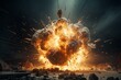 Explosive destruction of a massive star. Generative AI