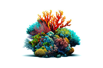 Poster - reef is isolated on a white background. Generated by AI