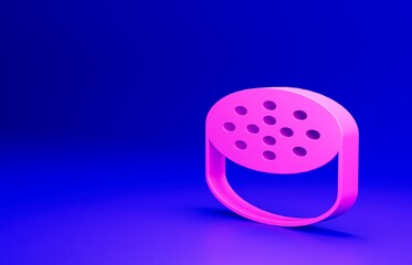 Poster - Pink Water sensor icon isolated on blue background. Minimalism concept. 3D render illustration