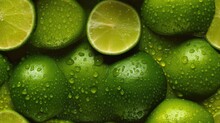 Seamless Wallpaper Background Of Lime. Photorealistic Texture Tile Generatie Ai