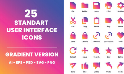  Standard User Interface Icons