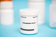 Cranberry Pills medication In plastic vial