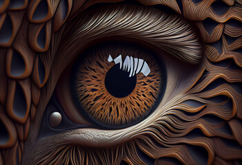 Aufkleber - Beautiful abstract illustration of an bear background. Generative AI technology.
