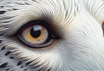 Aufkleber - Beautiful abstract illustration of an bear background. Generative AI technology.
