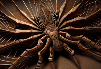 Poster - Beautiful abstract illustration of an Spider background. Generative AI technology.
