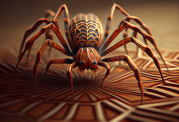 Poster - Beautiful abstract illustration of an Spider background. Generative AI technology.
