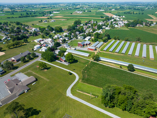 Wall Mural - Aerial View of Farmersville Pennsylvania