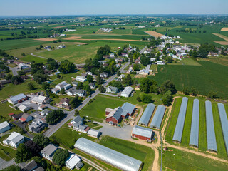 Wall Mural - Aerial View of Farmersville Pennsylvania