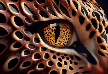 Fototapete - eye of the sun concept, contemporary colors and mood social background. Generative AI technology	