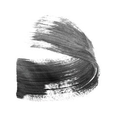 Wall Mural - abstract vector paint smear. hand drawn design element. black ink brushstroke on white background.