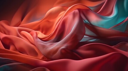 Poster - Romantic silky material texture. Generative ai