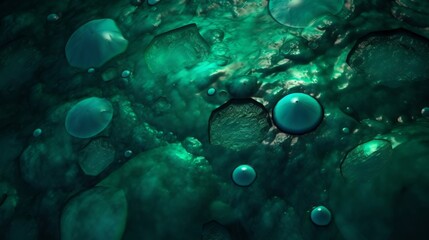 Poster - Emerald Jade Texture with Luminous Enhancements. Generative ai