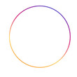 Insta profile picture status circular ring violet,pink, yellow,orange colour gradient icon png with transparent background. Instagram story icon