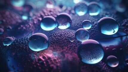 Poster - Microscopic View of Cells Under the Microscope. Generative ai