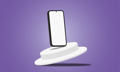 Poster - Smartphone mockup for applications ui presentation. Phone vector illustration.