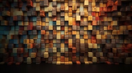 Poster - Wood Aged Art. Generative ai