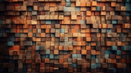 Poster - Wood Aged Art. Generative ai