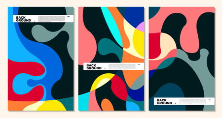 Vector Illustration colorful liquid and fluid abstract for banner template