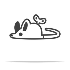 Wall Mural - mouse toy outline icon vector isolated