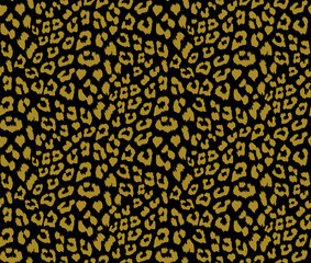 Canvas Print - Seamless leopard fur pattern. Animal print background.