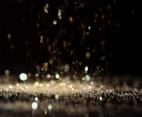Wall Mural - abstract of christmas and bokeh light with glitter background