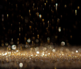 Wall Mural - abstract of christmas and bokeh light with glitter background