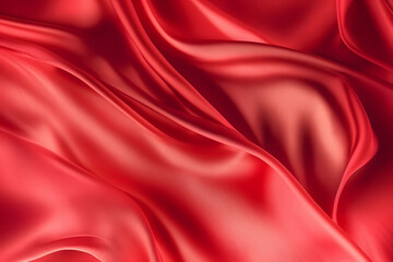 abstract luxury red silk fabric cloth or liquid wave or texture satin background. neural network ai 