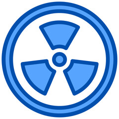 Wall Mural - Nuclear blue outline icon