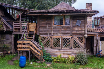 Wall Mural - Building of Inn called At the End of the World in Kruszyniany, Podlasie region, Poland