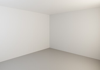 architecture indoor corner empty room white walls floor ceiling 3d blank interior living room office gallery studio hallway perspective view