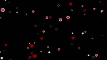 Aesthetics Cute Little Black And Red Pixel 8bit Heart Shape Motion Background
