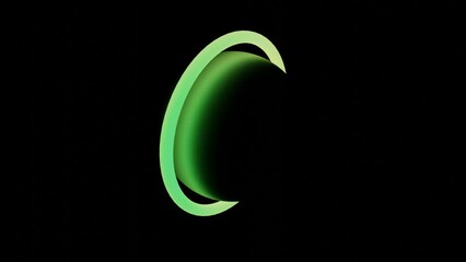 Wall Mural - abstract seamless loop of 3d renders neon circle. colorful neon circles abstract futuristic hi-tech 