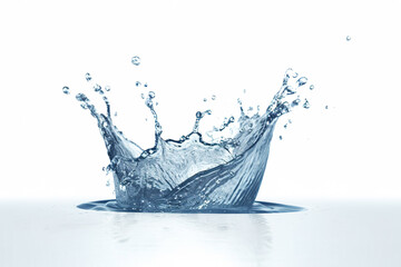  Water splash isolated on white background. Created with Generative AI Technology