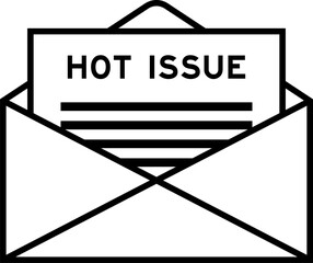 Canvas Print - Envelope and letter sign with word hot issue as the headline