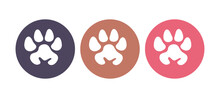 Dog Paw Icon,vector For Animal Shop Business