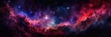 Fototapeta Konie - Red Blue Purple Space , Panoramic Background. Generative AI